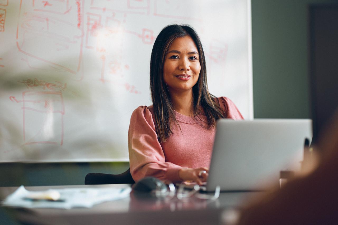 woman at computer