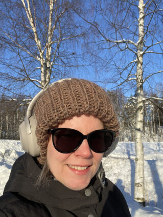 Anna Kiminki regularly breaks up the home office routine to walk and talk.