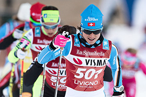 Women on cross country skis