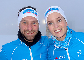 Visma employees who have been challenged to get in shape and participate in the Finnish race Ylläs-Levi