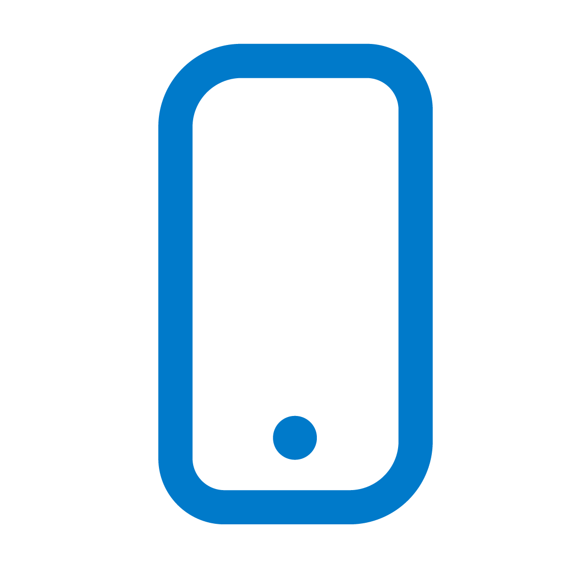 Blue mobile phone icon