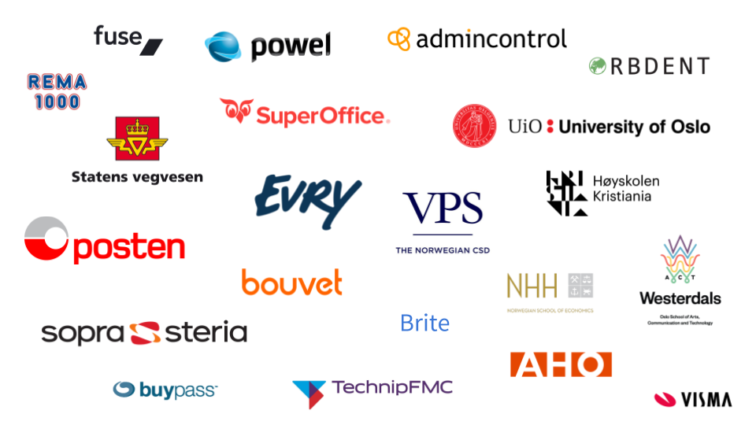 These are some of the companies that joined us for our UX day in Oslo.